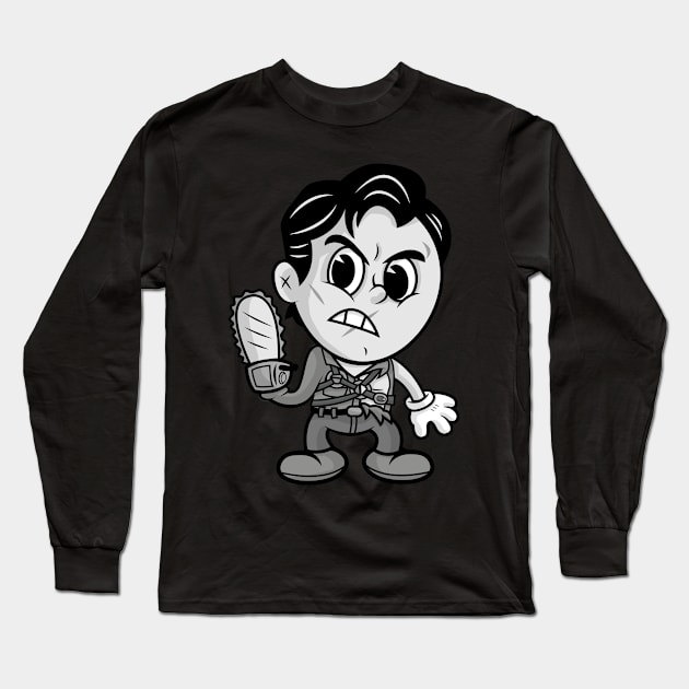 Steamboat Chainsaw Hero Long Sleeve T-Shirt by chrisraimoart